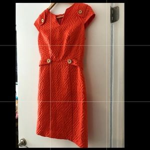 *donated* Liz Claiborne 4 coral/orange dress